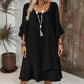 Robe d'été ample pour femme à manches volantées