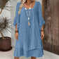 Robe d'été ample pour femme à manches volantées