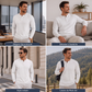 Chemise Henley décontractée à manches longues pour homme