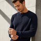 Chemise Henley décontractée à manches longues pour homme