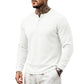 Chemise Henley décontractée à manches longues pour homme