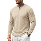 Chemise Henley décontractée à manches longues pour homme
