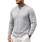 Chemise Henley décontractée à manches longues pour homme