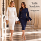 Robe fourreau élégante à col rond pour femme