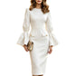 Robe fourreau élégante à col rond pour femme