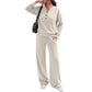 Ensemble top fluide et pantalon large pour femme