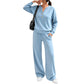 Ensemble top fluide et pantalon large pour femme