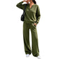 Ensemble top fluide et pantalon large pour femme