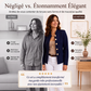 Blazer élégant ajusté pour femme avec boutons dorés