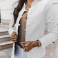 Blazer élégant ajusté pour femme avec boutons dorés
