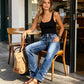 Jeans stretch ajustés pour femme