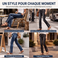 Jeans stretch ajustés pour femme