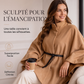 Manteau cape élégant pour femme à col montant