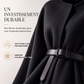 Manteau cape élégant pour femme à col montant
