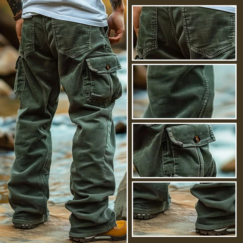 Pantalon cargo décontracté pour homme avec poches