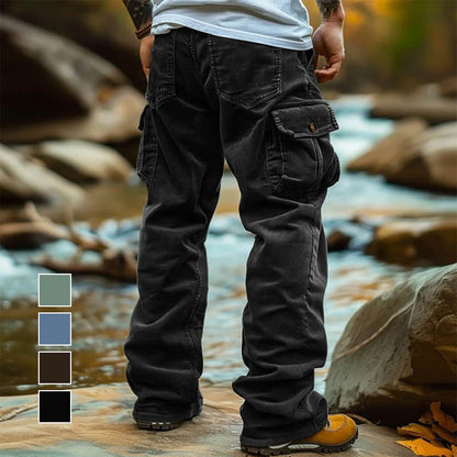 Pantalon cargo décontracté pour homme avec poches