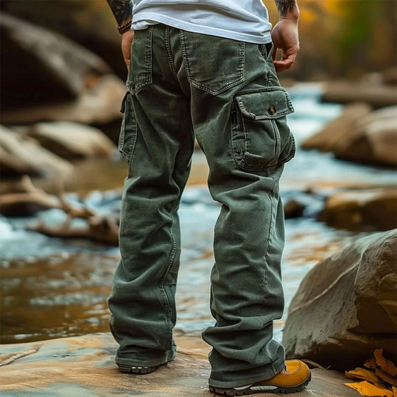 Pantalon cargo décontracté pour homme avec poches