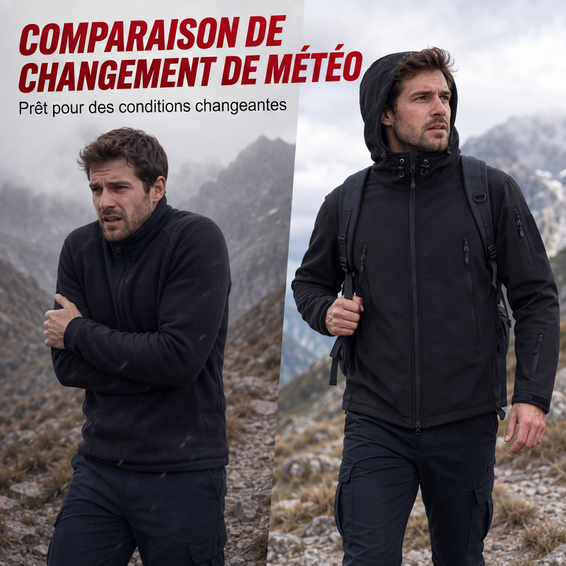 Veste d'extérieur imperméable et chaude pour homme