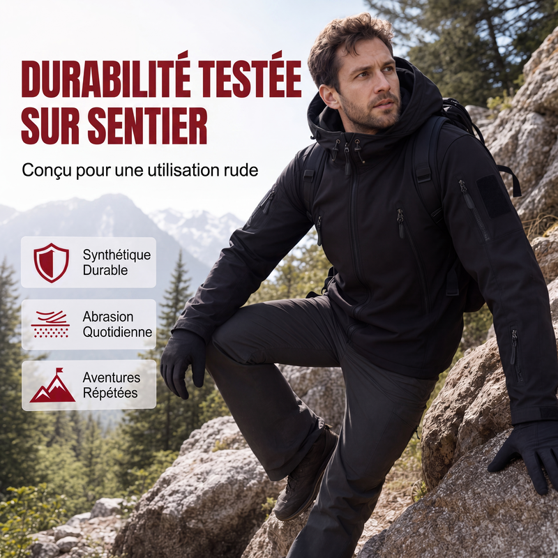 Veste d'extérieur imperméable et chaude pour homme
