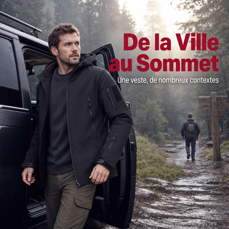 Veste d'extérieur imperméable et chaude pour homme