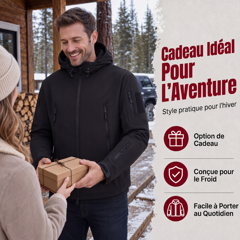 Veste d'extérieur imperméable et chaude pour homme