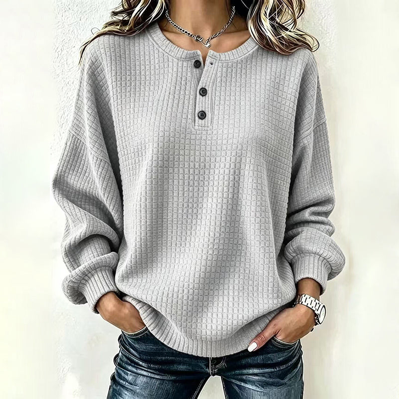 Sweat décontracté en maille gaufrée pour homme