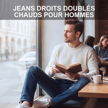 Jean droit pour homme doublé chaud
