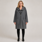 Veste à capuche mi-longue pour femme avec 2 fermetures éclair