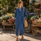 Robe chemise en jean décontractée et ample pour femme