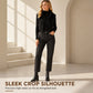 Gilet chaud à col montant et fermeture éclair pour femme