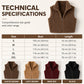 Gilet chaud à col montant et fermeture éclair pour femme