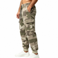 Pantalon cargo de sport camouflage à cordon de serrage pour homme