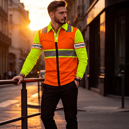 Haut à manches longues haute visibilité pour homme