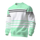 Sweatshirt à manches longues rayé et colorblock pour homme
