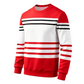 Sweatshirt à manches longues rayé et colorblock pour homme