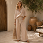 Women's Casual Striped Two-Piece Set
