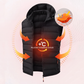 Gilet matelassé d'hiver pour homme avec capuche amovible