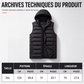 Gilet matelassé d'hiver pour homme avec capuche amovible