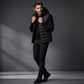 Gilet matelassé d'hiver pour homme avec capuche amovible