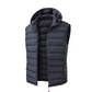 Gilet matelassé d'hiver pour homme avec capuche amovible
