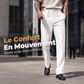 Pantalon de costume droit formel pour homme
