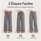 Pantalon large à taille haute et cordon de serrage pour femme