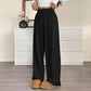 Pantalon large à taille haute et cordon de serrage pour femme