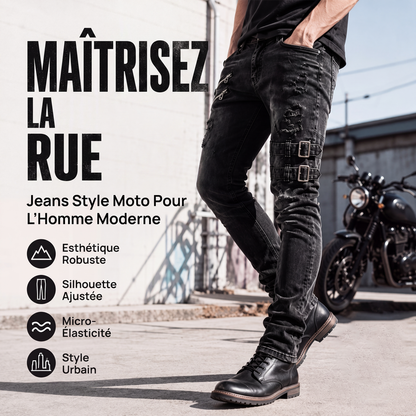 Jean slim déchiré pour homme