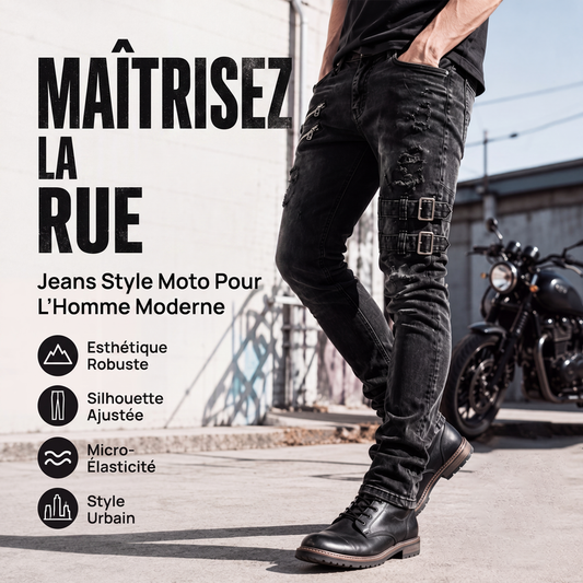 Jean slim déchiré pour homme