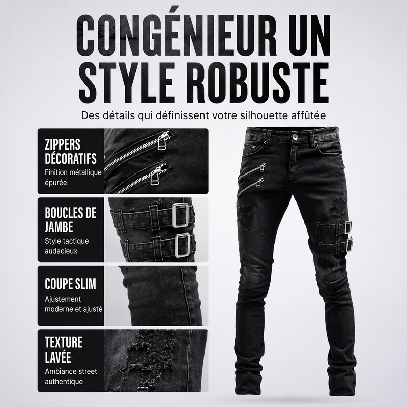 Jean slim déchiré pour homme