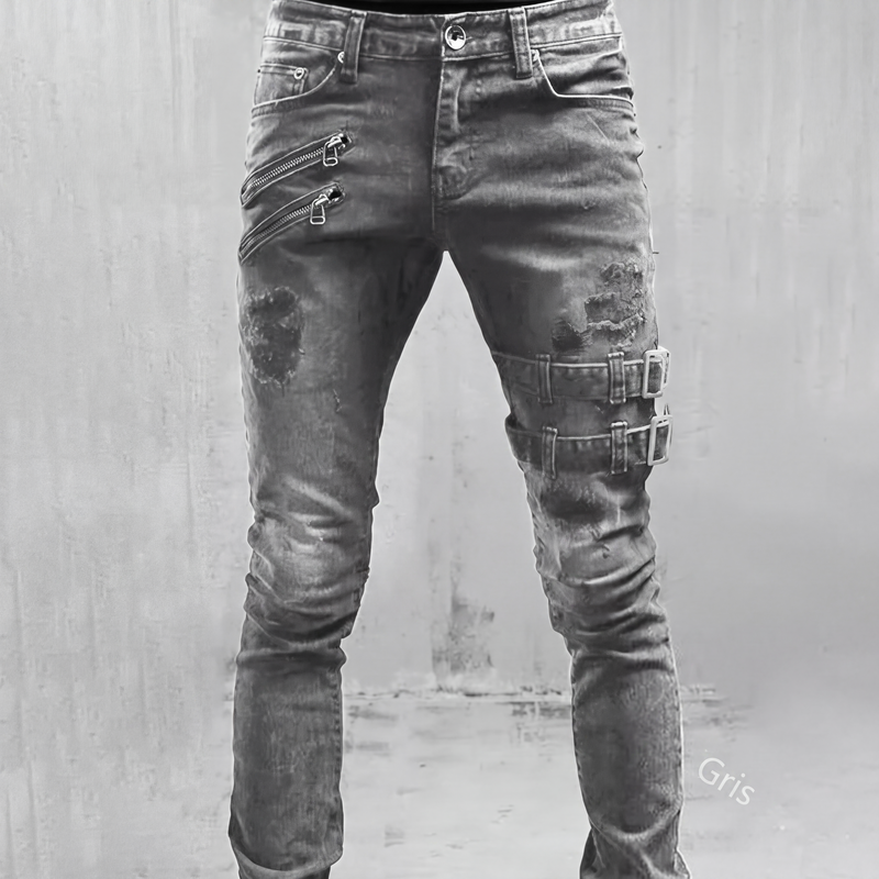 Jean slim déchiré pour homme