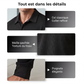 Haut col pour homme respirant avec texture en nid d'abeille