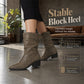 Bottes pour femme à bout pointu et talon épais