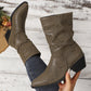 Bottes pour femme à bout pointu et talon épais